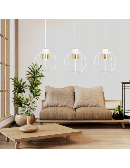 Lampa sufitowa AJAX - nowoczesne oświetlenie do dużych wnętrz, okrągła, metalowa, z regulacją punktów świetlnych