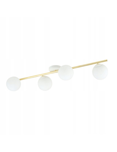 Lampa sufitowa SPLENDI z złotym akcentem - eleganckie oświetlenie do jadalni, salonu i biura, klasa A.