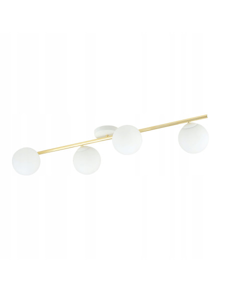 Lampa sufitowa SPLENDI z złotym akcentem - eleganckie oświetlenie do jadalni, salonu i biura, klasa A.