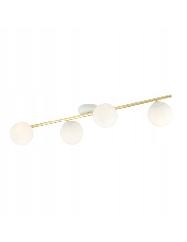 Lampa sufitowa SPLENDI z złotym akcentem - eleganckie oświetlenie do jadalni, salonu i biura, klasa A.