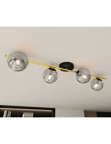 Lampa sufitowa SPLENDI w eleganckim stylu glamour z metalowym kloszem – idealna do nowoczesnych wnętrz.