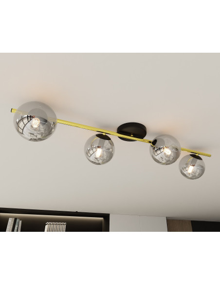 Lampa sufitowa SPLENDI w eleganckim stylu glamour z metalowym kloszem – idealna do nowoczesnych wnętrz.