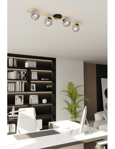 Lampa sufitowa SPLENDI w eleganckim stylu glamour z metalowym kloszem – idealna do nowoczesnych wnętrz.