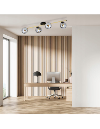 Lampa sufitowa SPLENDI w eleganckim stylu glamour z metalowym kloszem – idealna do nowoczesnych wnętrz.