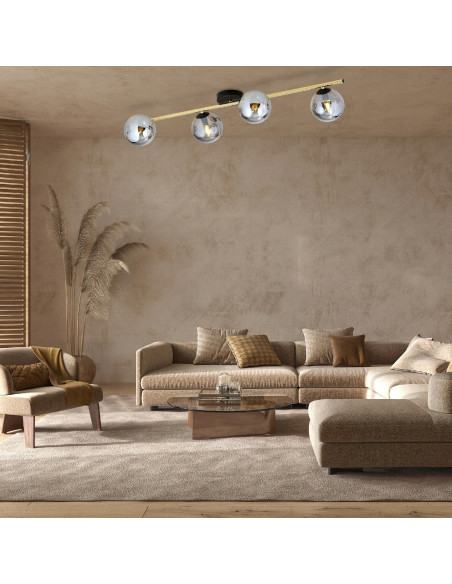 Lampa sufitowa SPLENDI w eleganckim stylu glamour z metalowym kloszem – idealna do nowoczesnych wnętrz.