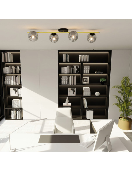 Lampa sufitowa SPLENDI w eleganckim stylu glamour z metalowym kloszem – idealna do nowoczesnych wnętrz.