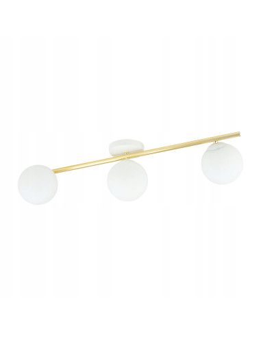 Plafon sufitowy SPLENDI z eleganckimi złotymi akcentami - minimalistyczna lampa do nowoczesnych wnętrz