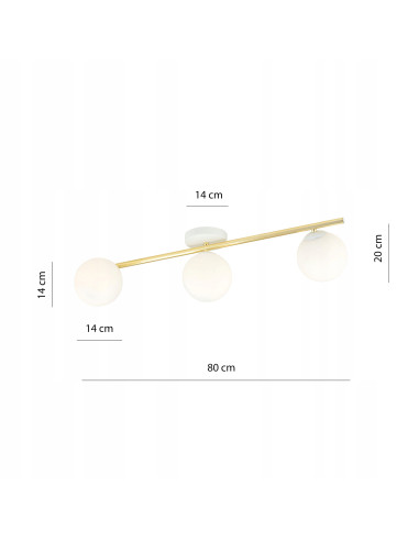 Plafon sufitowy SPLENDI z eleganckimi złotymi akcentami - minimalistyczna lampa do nowoczesnych wnętrz