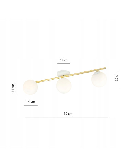 Plafon sufitowy SPLENDI z eleganckimi złotymi akcentami - minimalistyczna lampa do nowoczesnych wnętrz