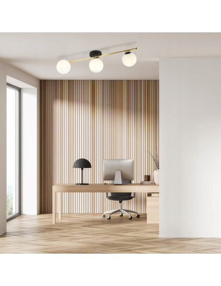 Plafon sufitowy SPLENDI z eleganckimi złotymi akcentami - minimalistyczna lampa do nowoczesnych wnętrz