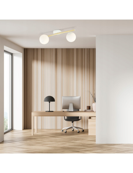 Lampa sufitowa SPLENDI Glamour - elegancki plafon z 2 punktami świetlnymi E14 do nowoczesnych wnętrz