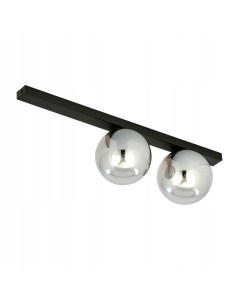 Lampa FIT Elegancka z Przydymionym Kloszem, 2-punktowe Oświetlenie Metalowe do Biura i Domu, Nowoczesny Design 2