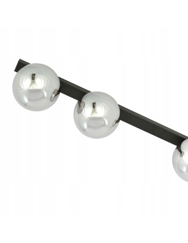 Nowoczesna lampa sufitowa FIT w grafitowym kolorze - eleganckie oświetlenie biurowe i do wnętrz z trzema punktami świetlnymi.