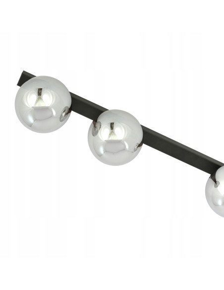 Nowoczesna lampa sufitowa FIT w grafitowym kolorze - eleganckie oświetlenie biurowe i do wnętrz z trzema punktami świetlnymi.