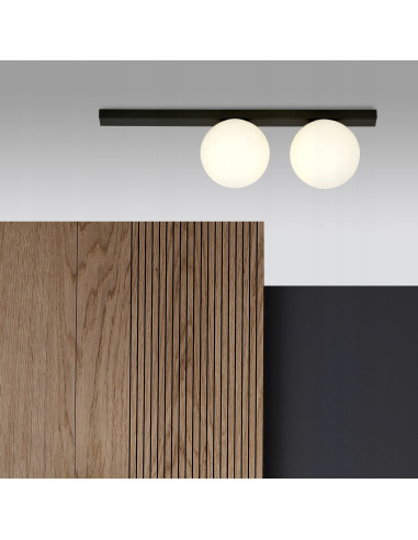 Plafon FIT - Nowoczesna Lampa Sufitowa w Stylu Minimalistycznym z Czarnymi Akcentami do Biura i Salonu