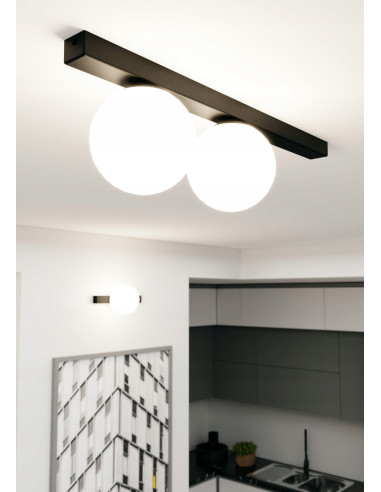 Plafon FIT - Nowoczesna Lampa Sufitowa w Stylu Minimalistycznym z Czarnymi Akcentami do Biura i Salonu