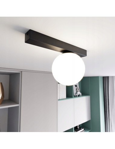 Lampa sufitowa FIT w stylu industrialnym - eleganckie i minimalistyczne oświetlenie do biura oraz jadalni.