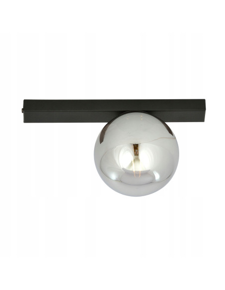 Lampa FIT w stylu industrialnym, czarna kula o nowoczesnym designie do sypialni i korytarzy.