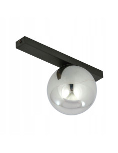 Lampa FIT w stylu industrialnym, czarna kula o nowoczesnym designie do sypialni i korytarzy. 2