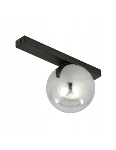 Lampa FIT w stylu industrialnym, czarna kula o nowoczesnym designie do sypialni i korytarzy.