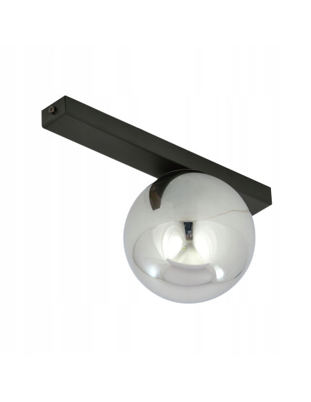 Lampa FIT w stylu industrialnym, czarna kula o nowoczesnym designie do sypialni i korytarzy.
