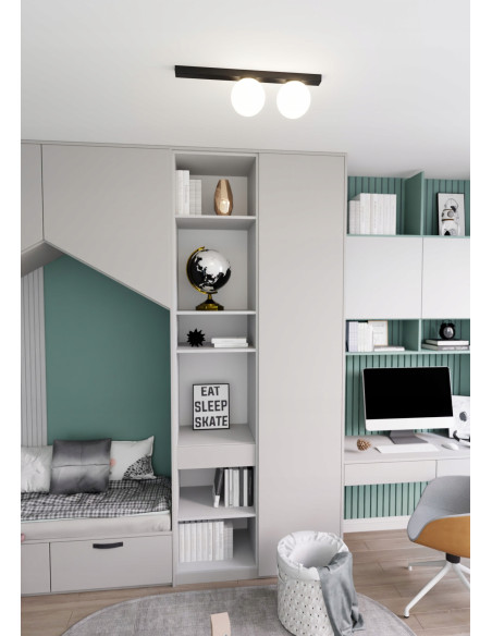 Plafon FIT - Nowoczesna Lampa Sufitowa w Stylu Minimalistycznym z Czarnymi Akcentami do Biura i Salonu