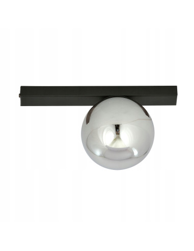 Lampa FIT w stylu industrialnym, czarna kula o nowoczesnym designie do sypialni i korytarzy.