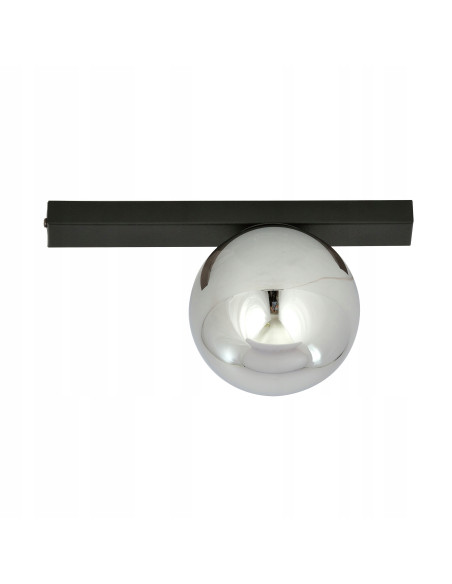 Lampa FIT w stylu industrialnym, czarna kula o nowoczesnym designie do sypialni i korytarzy.