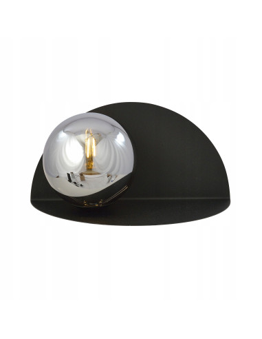 Lampka Nocna FORM - Grafitowa Bańka w Minimalistycznym Stylu do Nowoczesnych Wnętrz