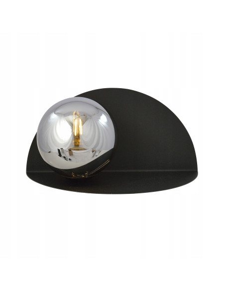 Lampka Nocna FORM - Grafitowa Bańka w Minimalistycznym Stylu do Nowoczesnych Wnętrz