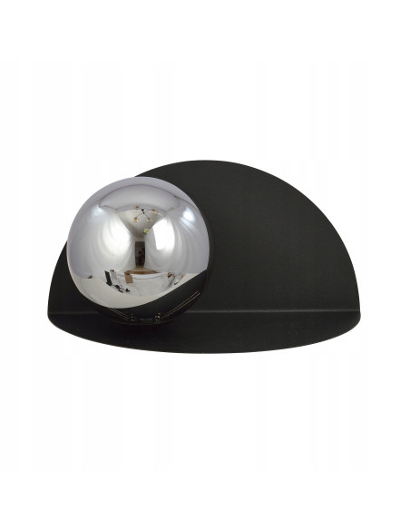 Lampka Nocna FORM - Grafitowa Bańka w Minimalistycznym Stylu do Nowoczesnych Wnętrz