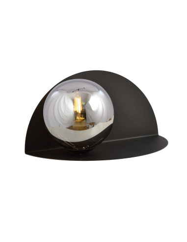 Lampka Nocna FORM - Grafitowa Bańka w Minimalistycznym Stylu do Nowoczesnych Wnętrz