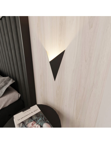 Kinkiet Geometryczny Szpiczasty V - Nowoczesne Oświetlenie Ścienne w Kolorze Czarnym od Emibig z Serii FORM