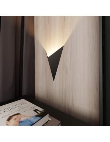 Kinkiet Geometryczny Szpiczasty V - Nowoczesne Oświetlenie Ścienne w Kolorze Czarnym od Emibig z Serii FORM