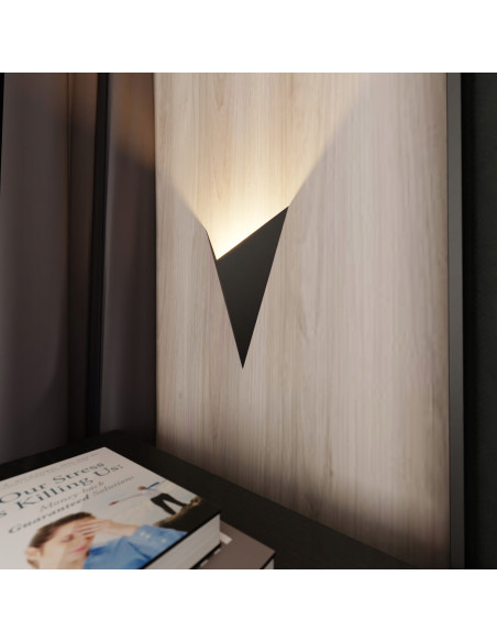 Kinkiet Geometryczny Szpiczasty V - Nowoczesne Oświetlenie Ścienne w Kolorze Czarnym od Emibig z Serii FORM