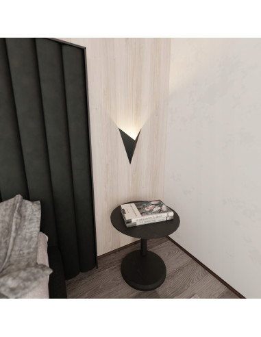 Kinkiet Geometryczny Szpiczasty V - Nowoczesne Oświetlenie Ścienne w Kolorze Czarnym od Emibig z Serii FORM