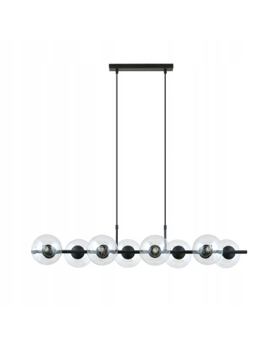 Lampa wisząca RORY z ośmioma kulami - nowoczesne oświetlenie do biura, kuchni, salonu i sypialni.
