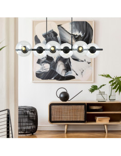 Lampa wisząca RORY z transparentnymi kloszami – nowoczesne oświetlenie do każdego stylowego wnętrza