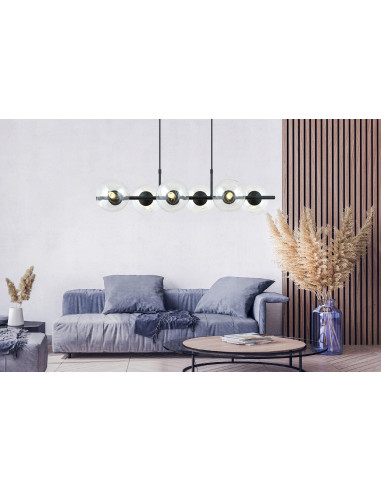 Lampa wisząca RORY z transparentnymi kloszami – nowoczesne oświetlenie do każdego stylowego wnętrza