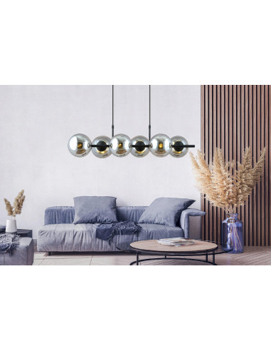 Lampa wisząca RORY - elegancka, szklana, 6-punktowa, nowoczesny design do każdego wnętrza.