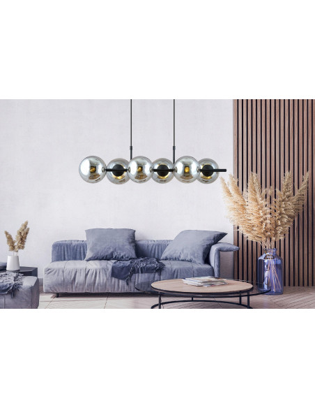 Lampa wisząca RORY - elegancka, szklana, 6-punktowa, nowoczesny design do każdego wnętrza.