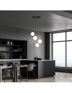 Luksusowy żyrandol ROYAL w złotej oprawie z regulacją, eleganckie oświetlenie do salonu i jadalni 2