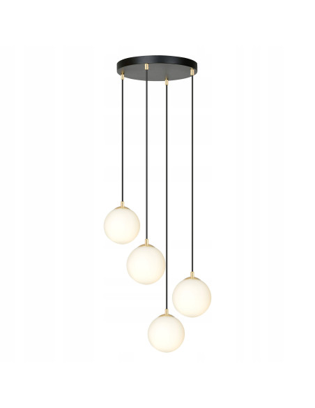 Luksusowy żyrandol ROYAL w złotej oprawie z regulacją, eleganckie oświetlenie do salonu i jadalni