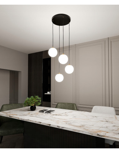 Luksusowy żyrandol ROYAL w złotej oprawie z regulacją, eleganckie oświetlenie do salonu i jadalni