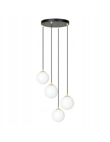 Luksusowy żyrandol ROYAL w złotej oprawie z regulacją, eleganckie oświetlenie do salonu i jadalni