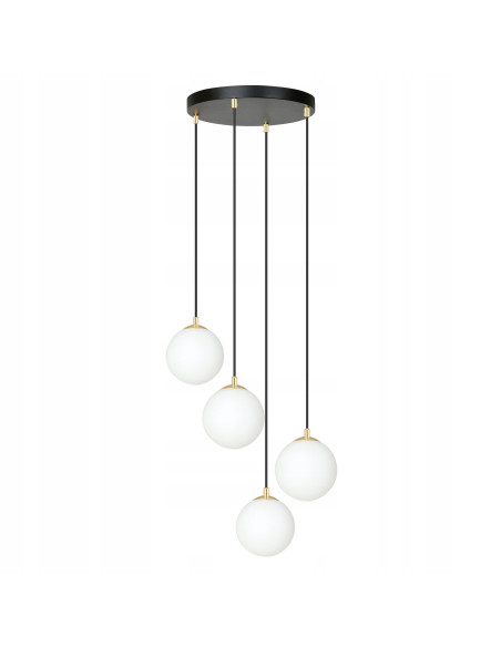 Luksusowy żyrandol ROYAL w złotej oprawie z regulacją, eleganckie oświetlenie do salonu i jadalni