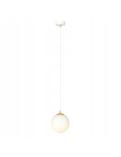 Lampa sufitowa ROYAL - Elegancka kula w białym złocie, minimalistyczny design, regulowana wysokość, 1 punkt świetlny. 2