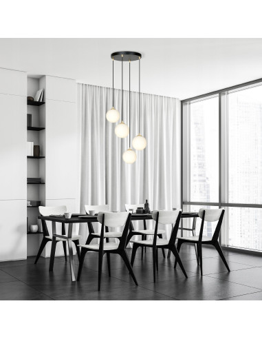 Luksusowy żyrandol ROYAL w złotej oprawie z regulacją, eleganckie oświetlenie do salonu i jadalni