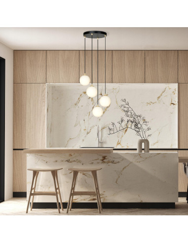 Luksusowy żyrandol ROYAL w złotej oprawie z regulacją, eleganckie oświetlenie do salonu i jadalni