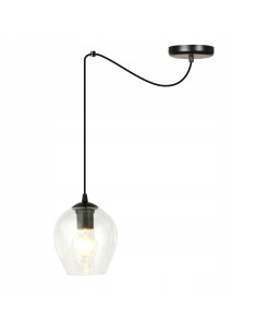 Lampa Wisząca LEVEL – Tulipanowy Design, Regulowana Wysokość, Szklane Klosze w Kolorach Czarnym i Bezbarwnym